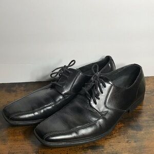 Via Spiga Lawrence Mens Black Leather Shoes size 10.5